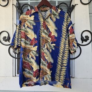 Vintage Monzini Tropical Hawaiian Vacation Casual Lightweight Italian Shirt - L